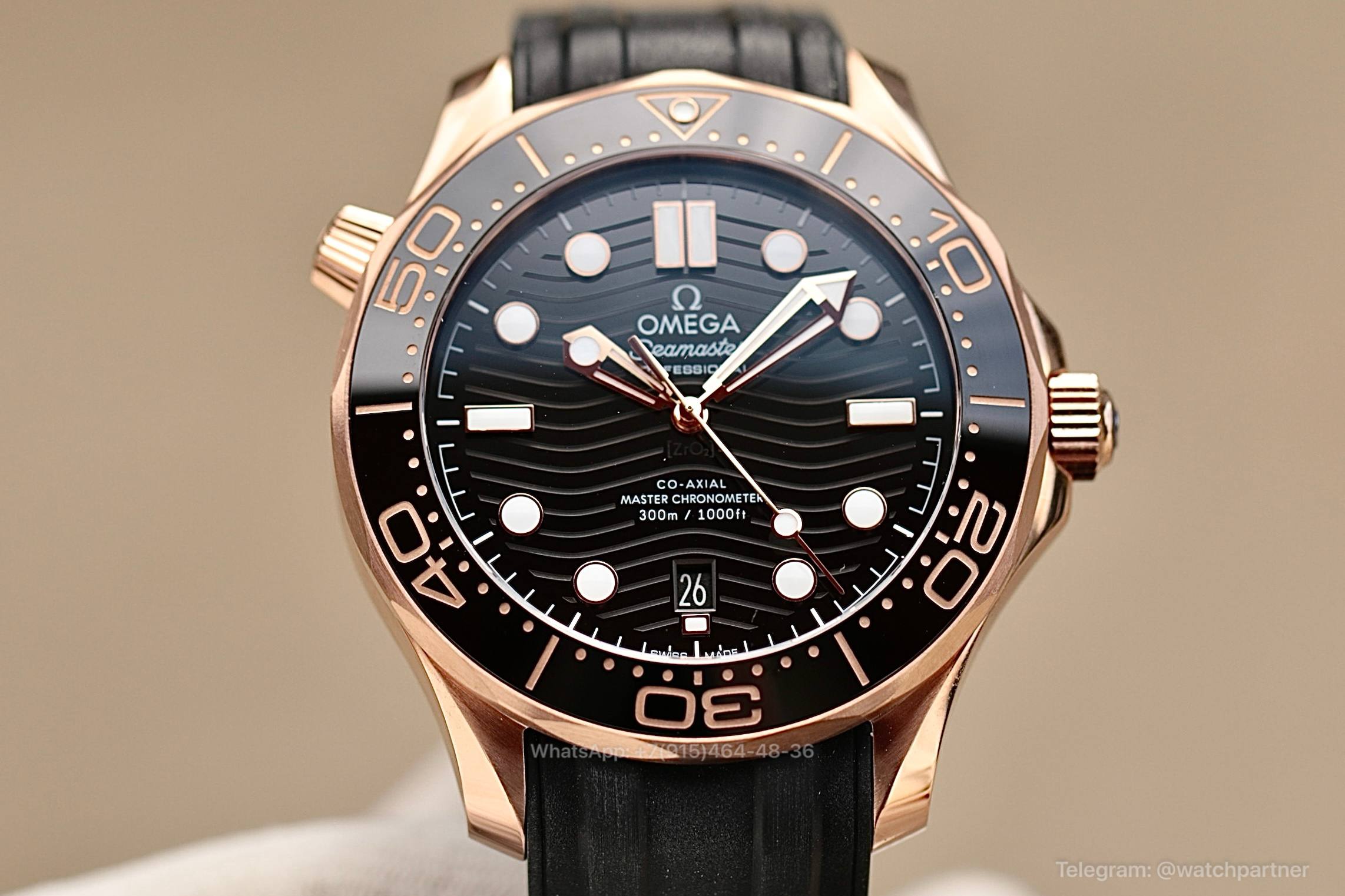 Omega Seamaster 300 Diver Sedna Gold